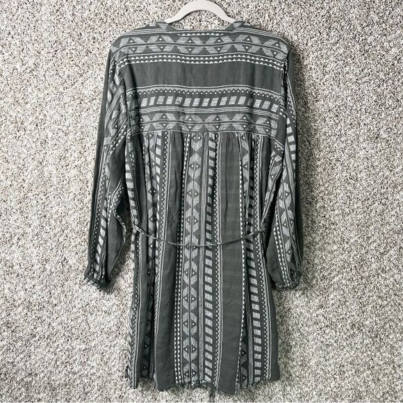 Splendid Dress Women’s Medium Freesia Linen Blend Long Sleeve Tie Waist - Picture 5 of 7